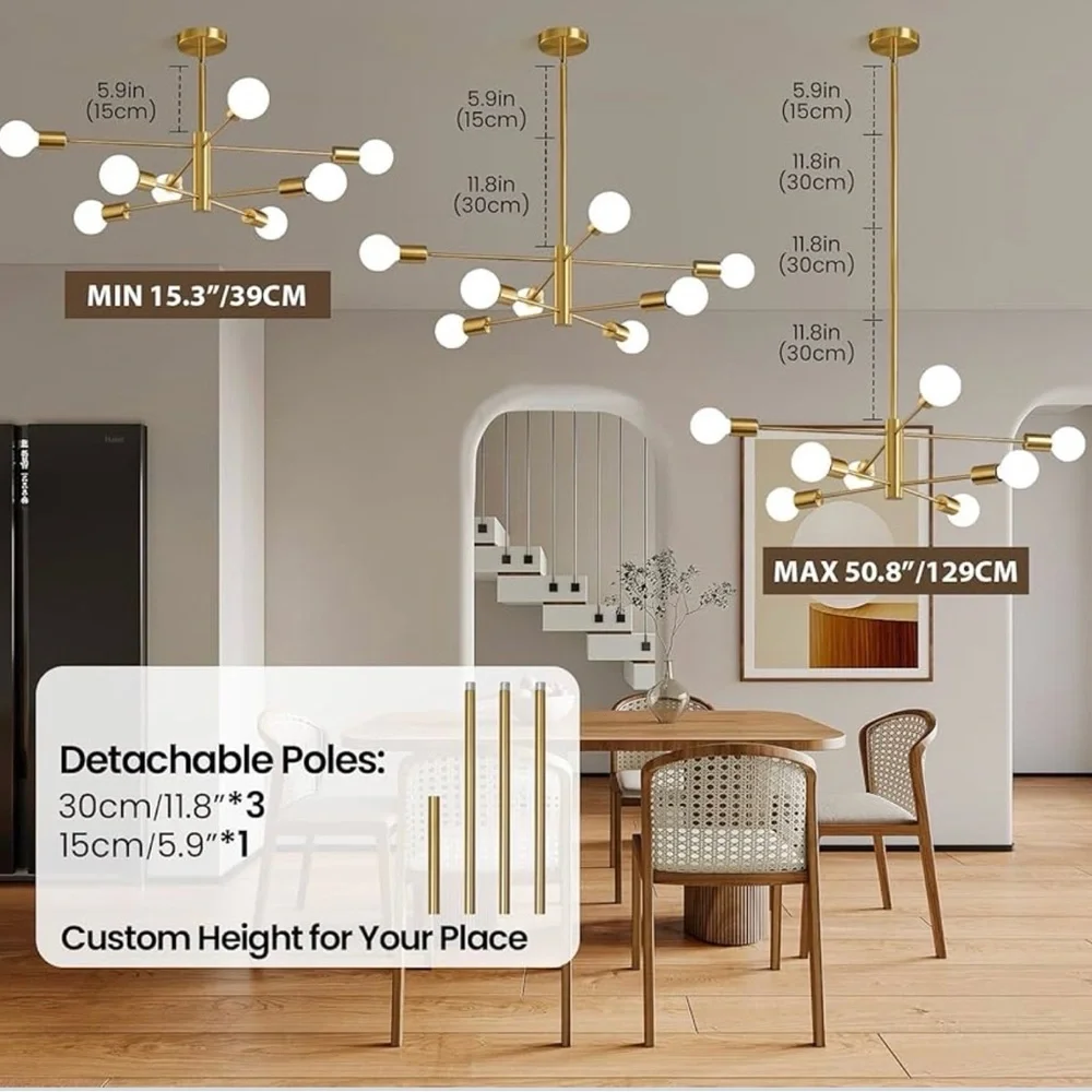 Modern Gold Chandelier